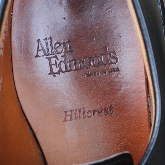 GUC, Allen Edmonds 'Hillcrest' Black Leather Derby, Men's 9.5 D, Made in USA - Picture 10 of 14
